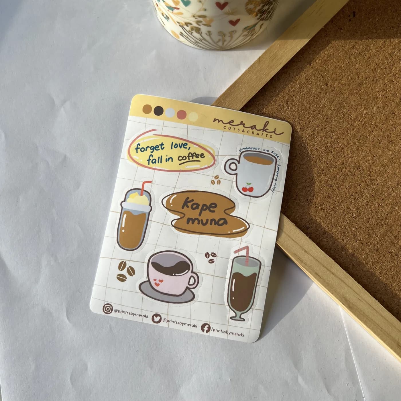 Coffee Sticker Sheet Vol. 1 — Waterproof and Scratch proof (Matte)